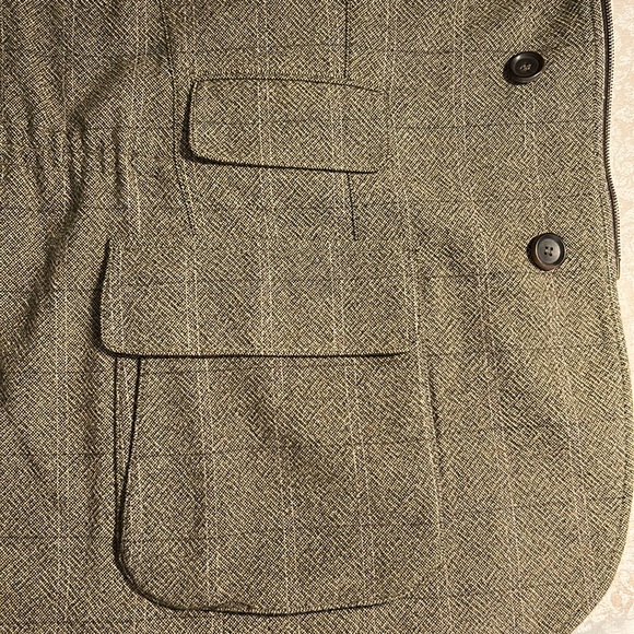 Luciano Barbera ~Italian Wool Windowpane Plaid Coat - Picture 12 of 16